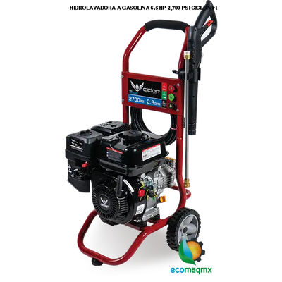 HIDROLAVADORA A GASOLINA 6.5 HP 2,700 PSI CICLON FLOW