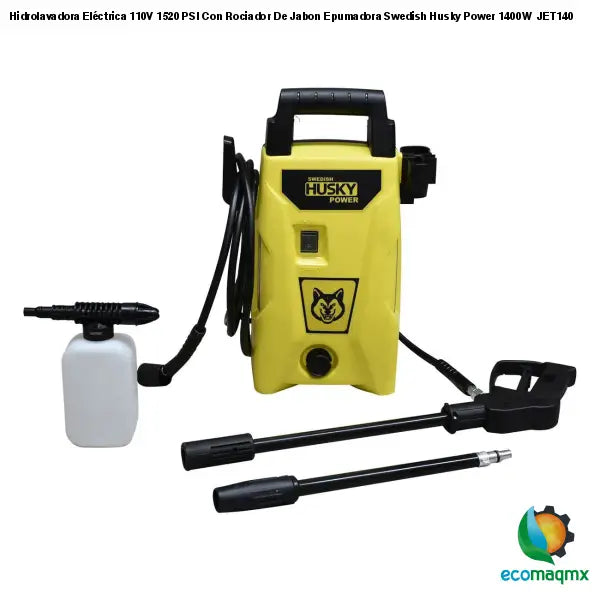 Hidrolavadora Eléctrica 110V 1520 PSI Con Rociador De Jabon