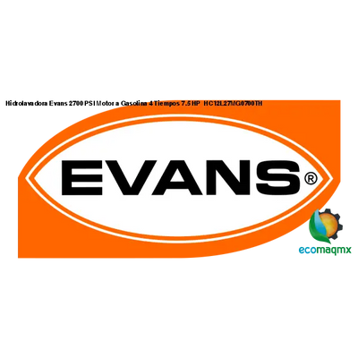 Hidrolavadora Evans 2700 PSI Motor a Gasolina 4 Tiempos 7.5