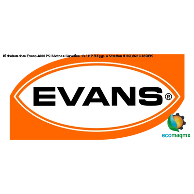 Hidrolavadora Evans 4000 PSI Motor a Gasolina 13.5 HP Briggs