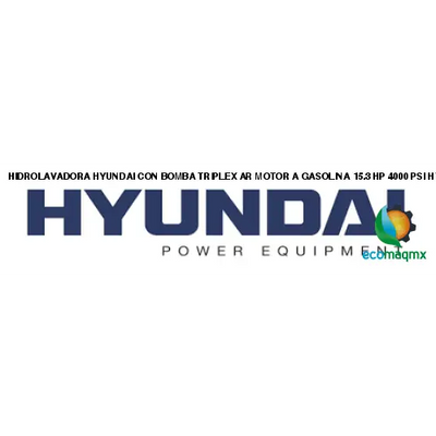 HIDROLAVADORA HYUNDAI CON BOMBA TRIPLEX AR MOTOR A GASOLINA