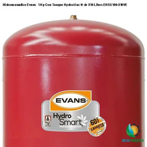 Hidroneumatico Evans 1 Hp Con Tanque Hydro-Mac ® de 310