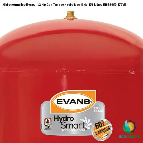 Hidroneumatico Evans 1/2 Hp Con Tanque Hydro-Mac ® de 170