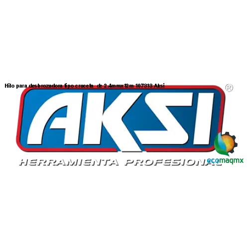Hilo para desbrozadora tipo cruceta de 2.4mmx12m 107313 Aksi