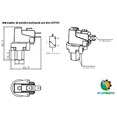 Interruptor de presión accionado por aire LEFOO
