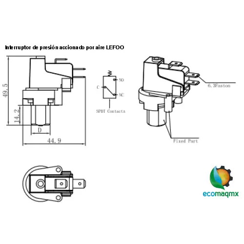 Interruptor de presión accionado por aire LEFOO