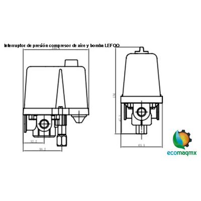 Interruptor de presión compresor de aire y bomba LEFOO