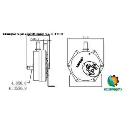 Interruptor de presión Diferencial de aire LEFOO