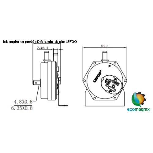 Interruptor de presión Diferencial de aire LEFOO