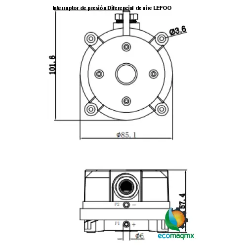 Interruptor de presión Diferencial de aire LEFOO