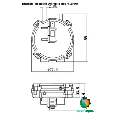 Interruptor de presión Diferencial de aire LEFOO