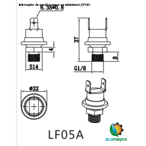 Interruptor de presión vapor en miniatura LEFOO