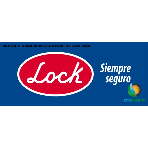 Jaladera de barra sólida 124 mm acero inoxidable Lock LJM124