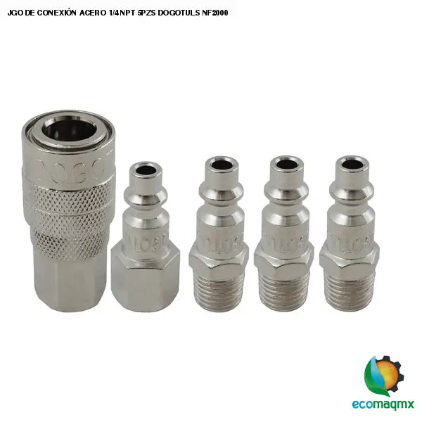 JGO DE CONEXIÓN ACERO 1/4 NPT 5PZS DOGOTULS NF2000