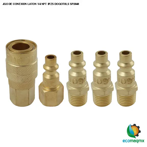 JGO DE CONEXION LATON 1/4 NPT 5PZS DOGOTULS SP2040