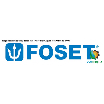 Juego 2 manerales tipo palanca para lavabo Foset Aqua Foset