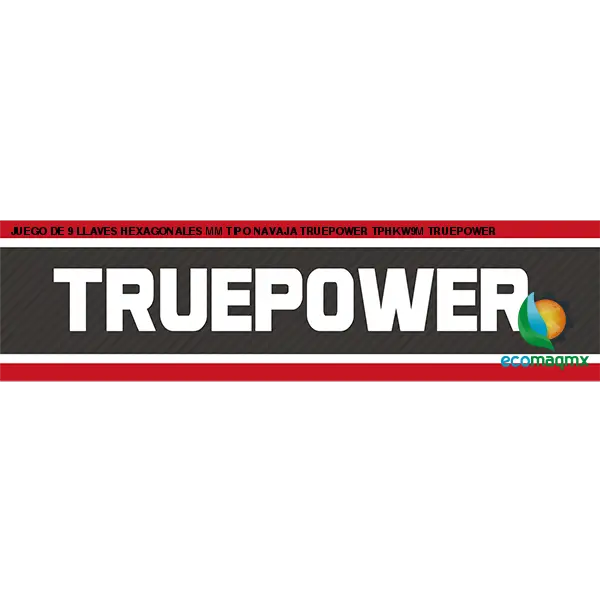 JUEGO DE 9 LLAVES HEXAGONALES MM TIPO NAVAJA TRUEPOWER