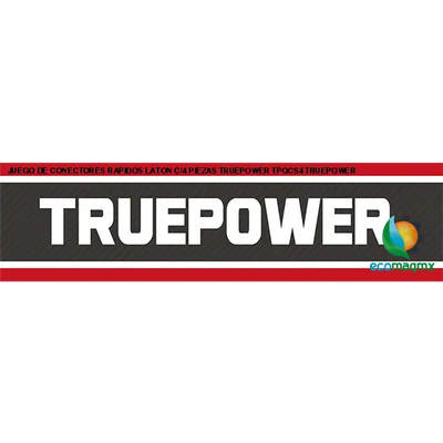 JUEGO DE CONECTORES RAPIDOS LATON C/4 PIEZAS TRUEPOWER