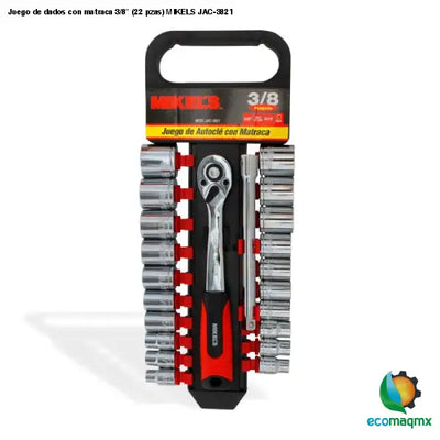 Juego de dados con matraca 3/8” (22 pzas) MIKELS JAC-3821