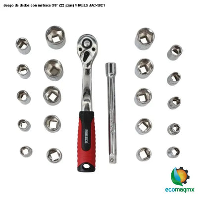 Juego de dados con matraca 3/8” (22 pzas) MIKELS JAC-3821
