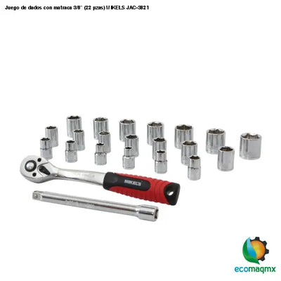 Juego de dados con matraca 3/8” (22 pzas) MIKELS JAC-3821