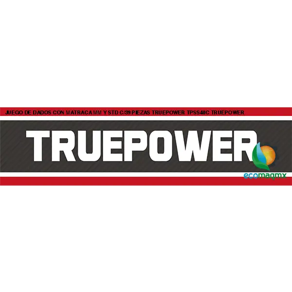 JUEGO DE DADOS CON MATRACA MM Y STD C/39 PIEZAS TRUEPOWER