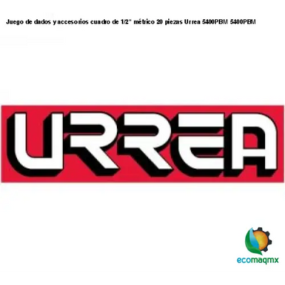 Juego de dados y accesorios cuadro de 1/2 métrico 20 piezas