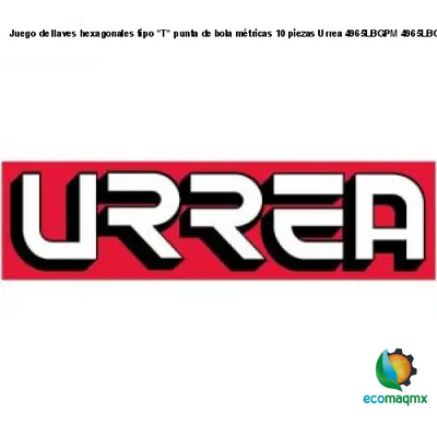 Juego de llaves hexagonales tipo T punta de bola métricas 10