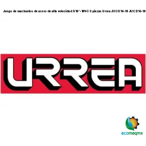 Juego de machuelos de acero de alta velocidad 5/16-18NC 3