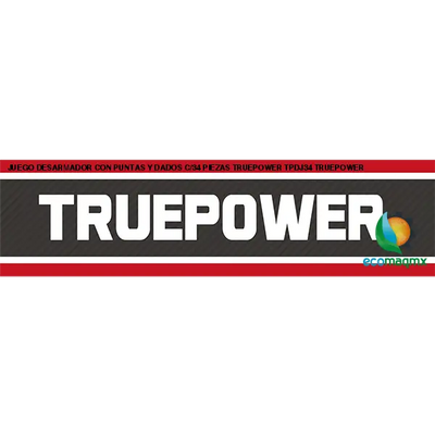 JUEGO DESARMADOR CON PUNTAS Y DADOS C/34 PIEZAS TRUEPOWER