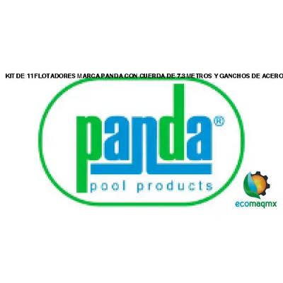 KIT DE 11 FLOTADORES MARCA PANDA CON CUERDA DE 7.3 METROS Y