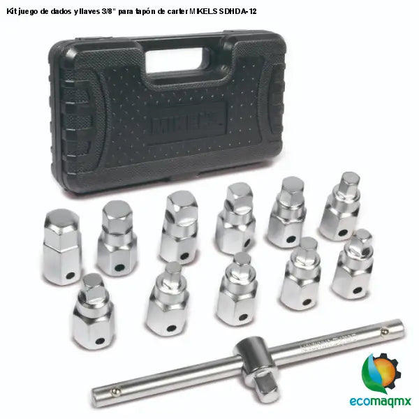 Kit juego de dados y llaves 3/8 para tapón de carter MIKELS
