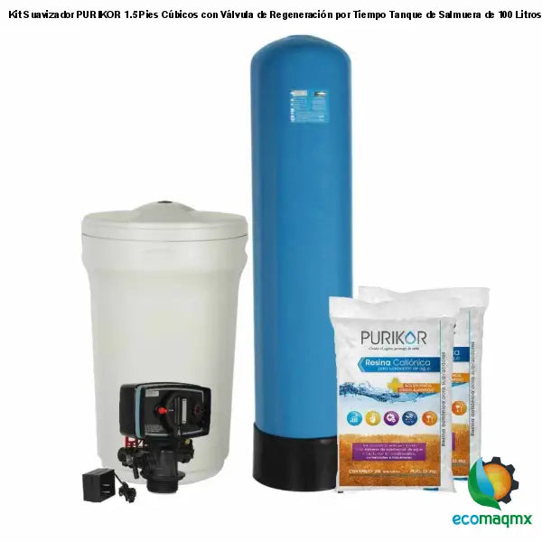 Kit Suavizador PURIKOR 1.5 Pies Cúbicos con Válvula de