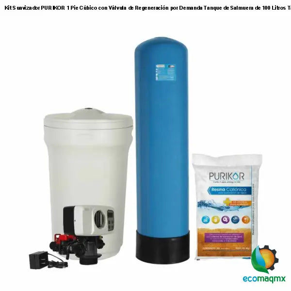 Kit Suavizador PURIKOR 1 Pie Cúbico con Válvula de
