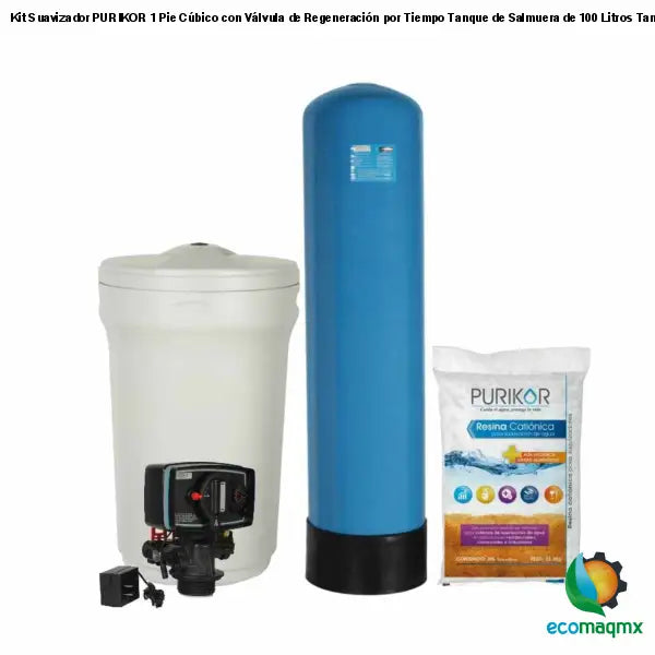Kit Suavizador PURIKOR 1 Pie Cúbico con Válvula de