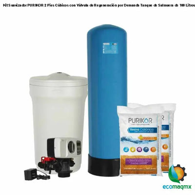 Kit Suavizador PURIKOR 2 Pies Cúbicos con Válvula de