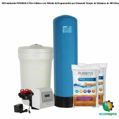 Kit Suavizador PURIKOR 2 Pies Cúbicos con Válvula de