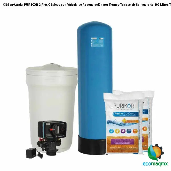Kit Suavizador PURIKOR 2 Pies Cúbicos con Válvula de