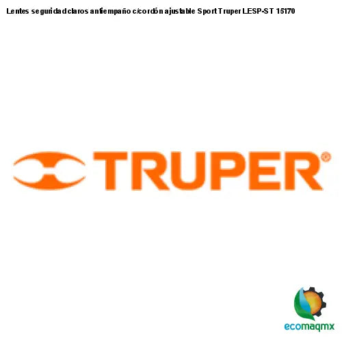 Lentes seguridad claros antiempaño c/cordón ajustable Sport