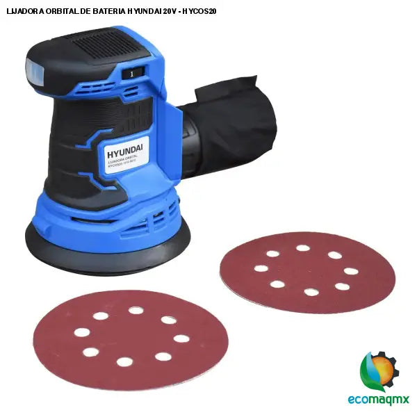 LIJADORA ORBITAL DE BATERIA HYUNDAI 20V - HYCOS20