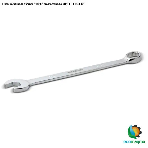 Llave combinada estandar 11/16” cromo vanadio MIKELS LLC-687