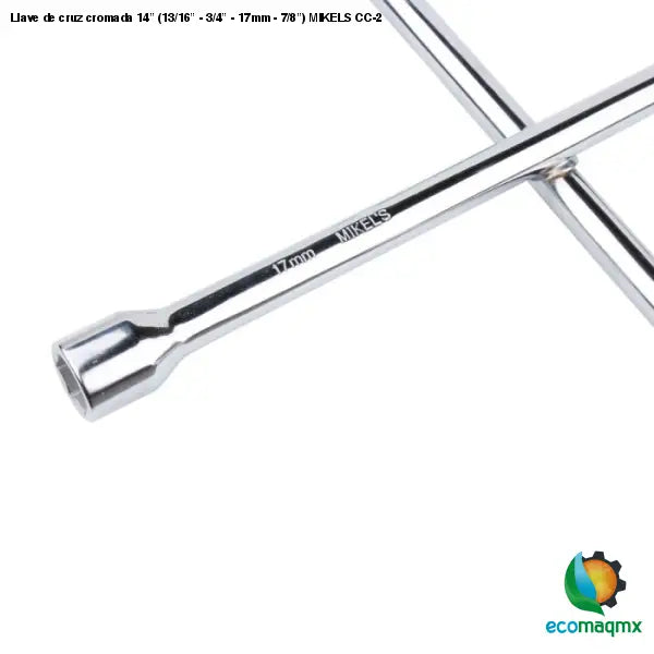 Llave de cruz cromada 14” (13/16” - 3/4” - 17mm - 7/8”)