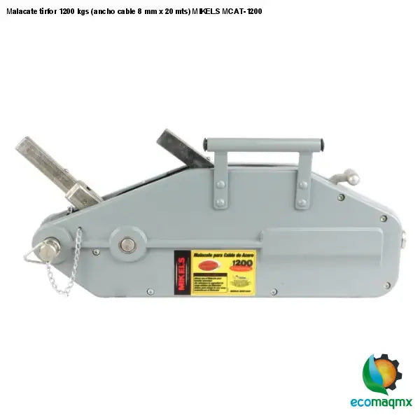 Malacate tirfor 1200 kgs (ancho cable 8 mm x 20 mts) MIKELS