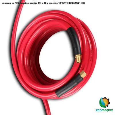 Manguera de PVC para aire a presión 1/2” x 10 m conexión