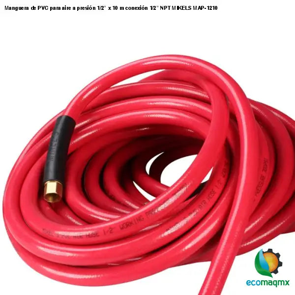 Manguera de PVC para aire a presión 1/2” x 10 m conexión