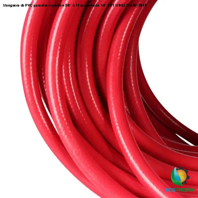 Manguera de PVC para aire a presión 3/8” x 15 m conexión