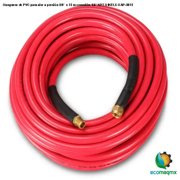Manguera de PVC para aire a presión 3/8” x 15 m conexión