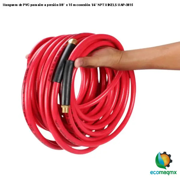 Manguera de PVC para aire a presión 3/8” x 15 m conexión