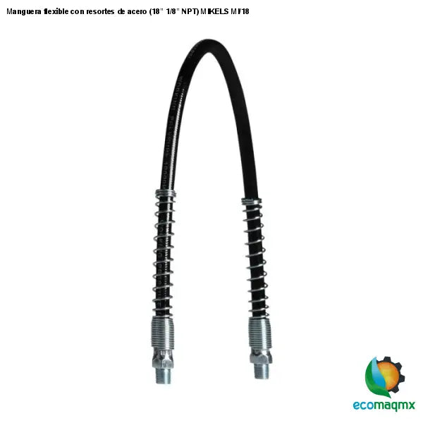 Manguera flexible con resortes de acero (18” 1/8” NPT)