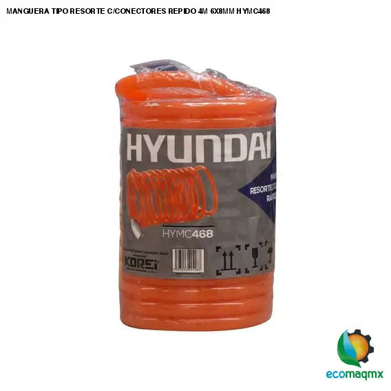 MANGUERA TIPO RESORTE C/CONECTORES REPIDO 4M 6X8MM HYMC468